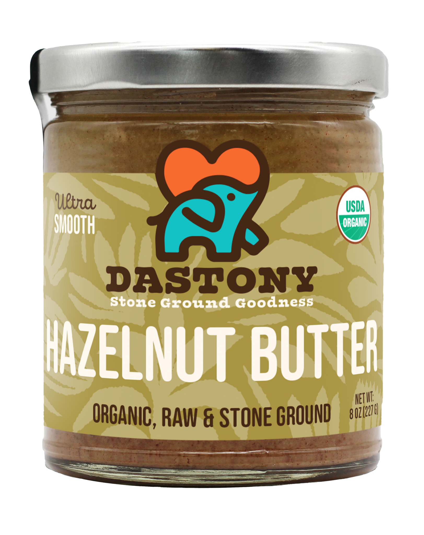Dastony Organic Raw Hazelnut Butter, 8 oz